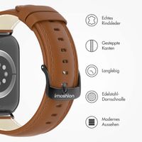 imoshion Klassisches Lederarmband für die Apple Watch Series 1 bis 9 / SE (38/40/41 mm) | Series 10 (42 mm) - Braun