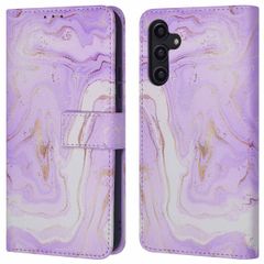 imoshion Design Klapphülle Samsung Galaxy A14 (5G/4G) - Purple Marble