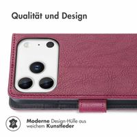 imoshion Luxuriöse Klapphülle Apple iPhone 17 Pro Max - Bordeaux