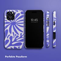 Selencia Vivid Tough Back Cover MagSafe für das Apple iPhone 16 Pro Max - Modern Bloom Sapphire Blue