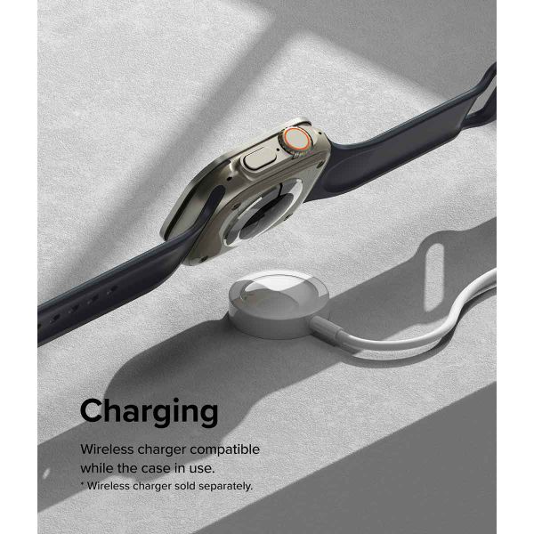 Ringke Bezel Styling + Displayschutz für die Apple Watch Ultra - 49 mm - Knurling Titanium
