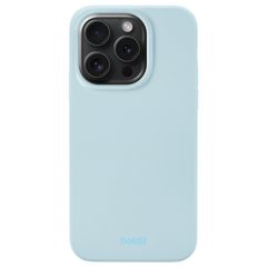 Holdit Silicone Case für das iPhone 15 Pro - Mineral Blue