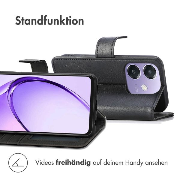 imoshion Luxuriöse Klapphülle für das Oppo A40 4G / Oppo A40M 4G / Oppo A60 5G - Schwarz