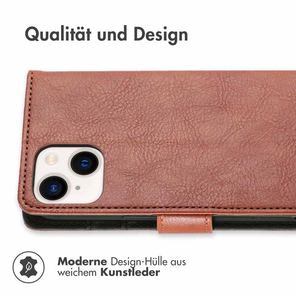 imoshion Luxuriöse Klapphülle Apple iPhone 15 - Braun
