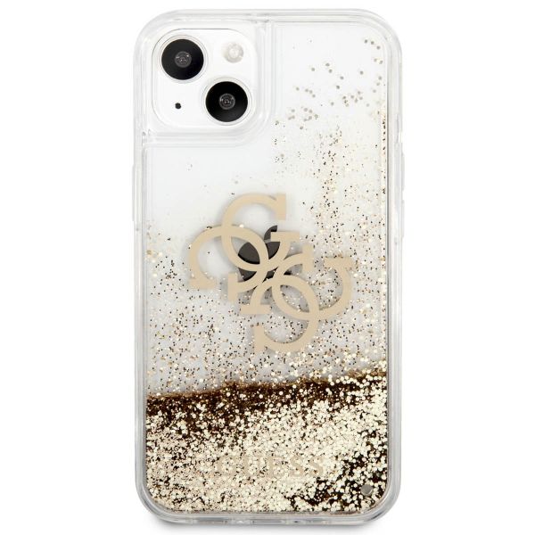 Guess 4G Logo Liquid Glitter Back Cover für das iPhone 13 - Gold