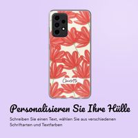 Personalisierte Hülle mit Blumen Samsung Galaxy A53 - Transparent