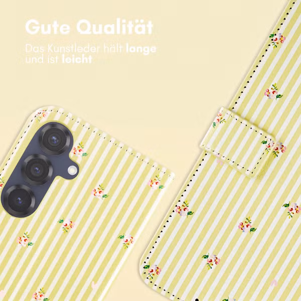 imoshion Design Klapphülle Samsung Galaxy S25 - Garden Stripes