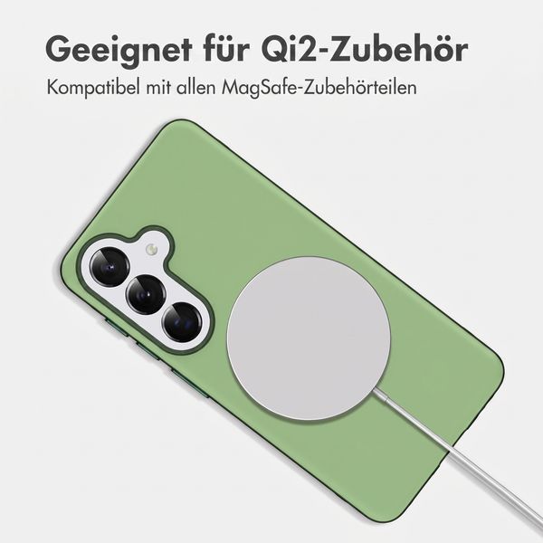 imoshion Color Backcover mit Thin MagSafe Ring Samsung Galaxy S25 / S24 - Dunkelgrün