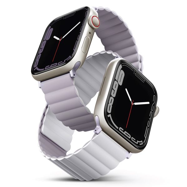 Uniq Revix doppelseitiges Armband für die Apple Watch Series 1 bis 10 / SE / Ultra (2) (44/45/46/49 mm) - Flieder/Weiß