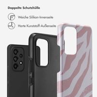 Selencia Vivid Back Cover Samsung Galaxy A53 - Colorful Zebra Old Pink