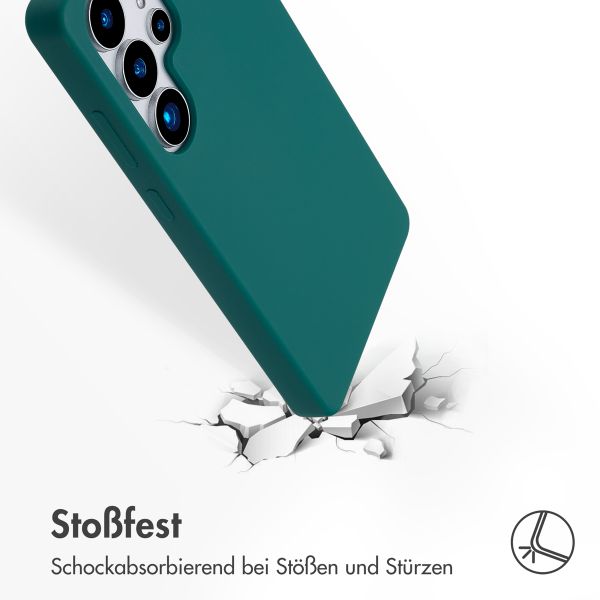 Accezz Liquid Silikoncase mit MagSafe Samsung Galaxy S25 Ultra - Forest Green