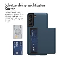 imoshion Backcover mit Kartenfach für das Samsung Galaxy S21 - Dunkelblau