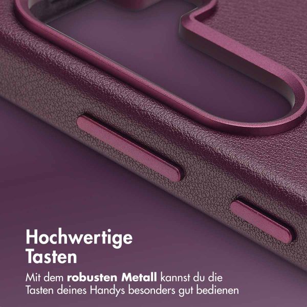 Accezz MagSafe Leather Backcover für das Samsung Galaxy S25 Plus - Heath Purple