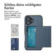 imoshion Backcover mit Kartenfach für das iPhone 16 - Dunkelblau