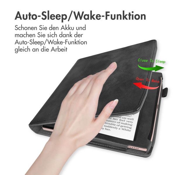 imoshion Klapphülle Sleepcover mit strap und stand Pocketbook Era Color - Schwarz