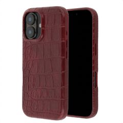 Selencia Croco Backcover mit MagSafe Apple iPhone 16 - Burgundy