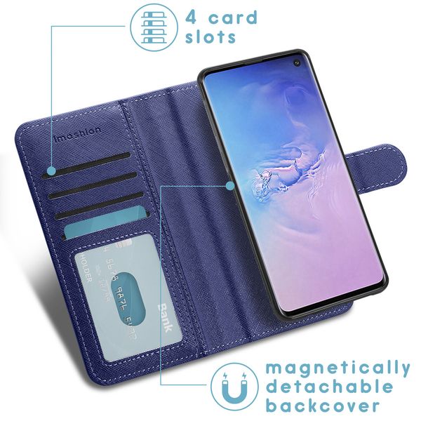 imoshion Luxuriöse Portemonnaie-Klapphülle Samsung Galaxy S10 - Dunkelblau