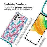 imoshion Design Hülle mit Band für das Samsung Galaxy A33 - Jellyfish Watercolor