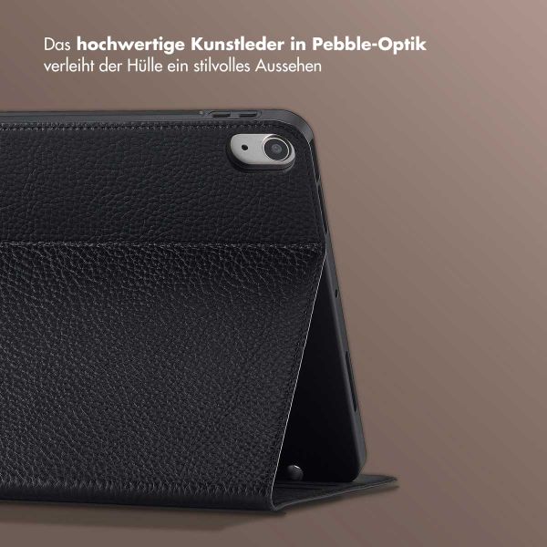 Selencia Riva Klapphülle Apple iPad Air 11 Zoll (2025) M3 / (2024) M2 / Air 5 (2022) / Air 4 (2020) - Schwarz