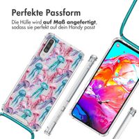 imoshion Design Hülle mit Band für das Samsung Galaxy A70 - Jellyfish Watercolor