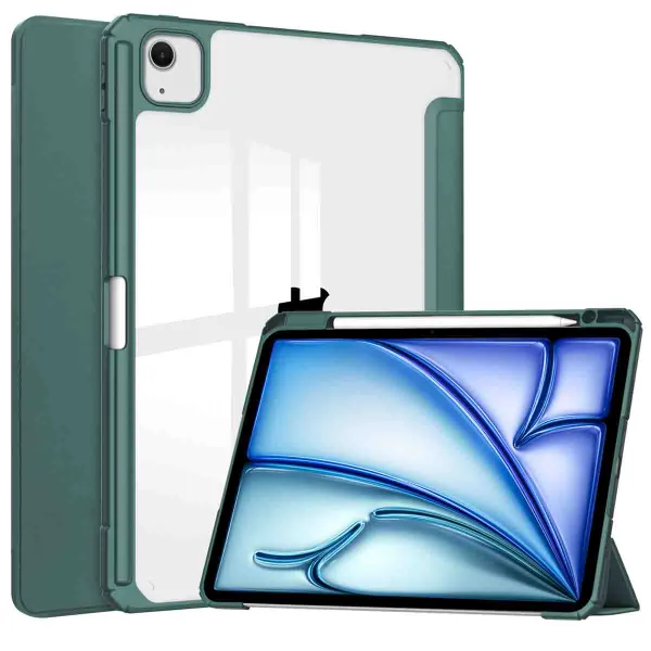 imoshion Trifold Hardcase Klapphülle Apple iPad Air 13 Zoll (2025) M3 / (2024) M2 - Grün