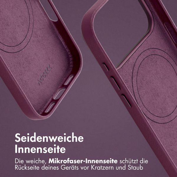 Accezz MagSafe Leather Backcover Apple iPhone 18 Pro Max / 17 Pro Max - Heath Purple
