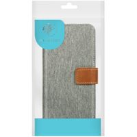 imoshion Luxuriöse Canvas-Klapphülle iPhone SE / 5 / 5s - Grau