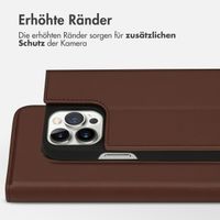 Accezz Premium Leather Slim Klapphülle Apple iPhone 13 Pro Max - Braun