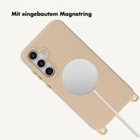 Selencia Rivièra Backcover mit MagSafe mit abnehmbaren Haken Samsung Galaxy S25 / S24 - Milky Latte