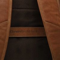 The Chesterfield Brand Liverpool Laptop Rucksack 17 Zoll - Echtes Leder - Cognac