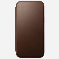 Nomad Modern Leather Folio Klapphülle Apple iPhone 15 Pro Max - Braun