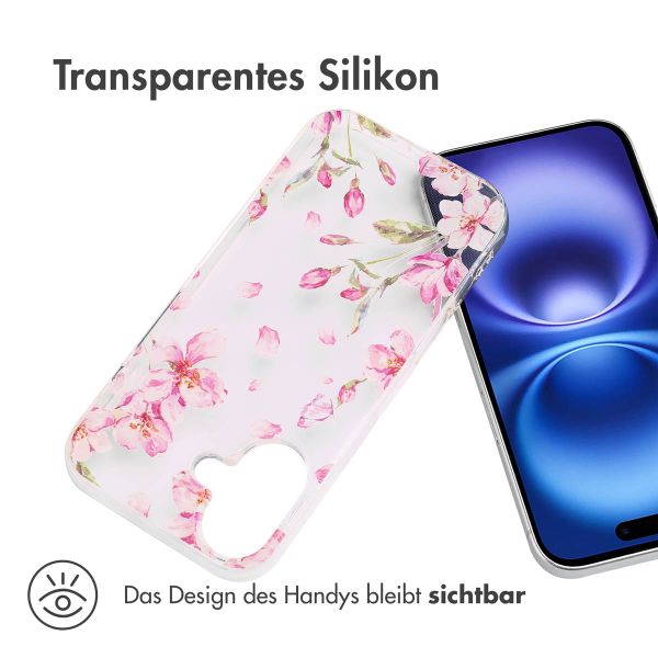 imoshion Design Hülle Apple iPhone 16 - Blossom Watercolor