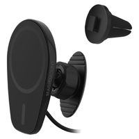 Scosche Magic Mount PRO (Gen 6) Kabelloses MagSafe-Autoladegerät – Armaturenbrett / Lüftungsgitter – Schwarz