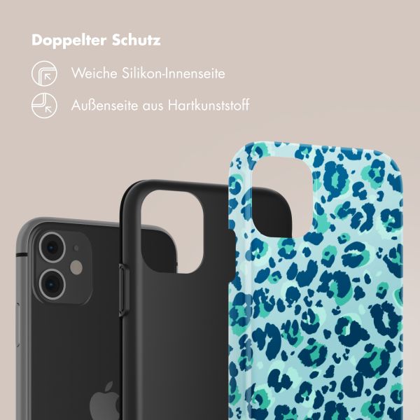 Selencia Vivid Tough Back Cover für das iPhone 11 - Wild Spots Light Blue