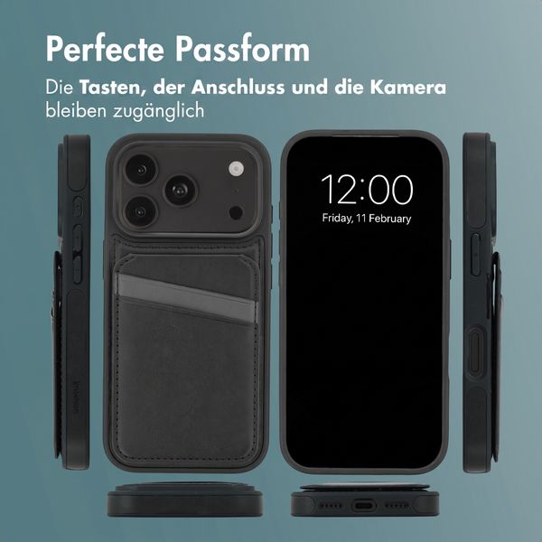 imoshion Backcover mit Kartenfach und Ständer Apple iPhone 18 Pro Max / 17 Pro Max - Schwarz