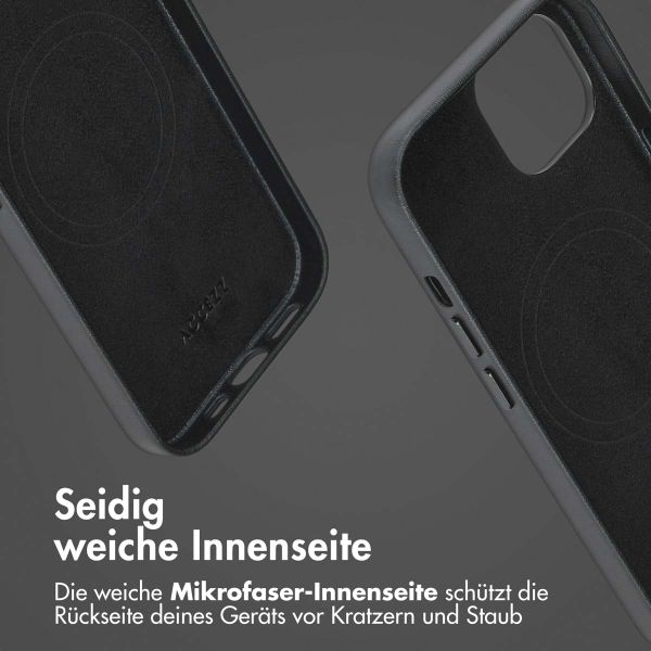 Accezz 2-in-1 Klapphülle aus Leder mit MagSafe für das Apple iPhone 15 - Onyx Black