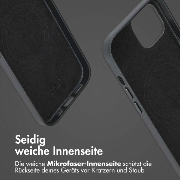 Accezz 2-in-1 Klapphülle aus Leder mit MagSafe für das iPhone 15 - Onyx Black