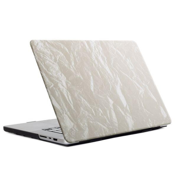 Selencia Cover mit Samtoberfläche für das MacBook Air 13 Zoll (2022) / Air 13 Zoll (2024) M3 chip - A2681 / A3113 - Beige