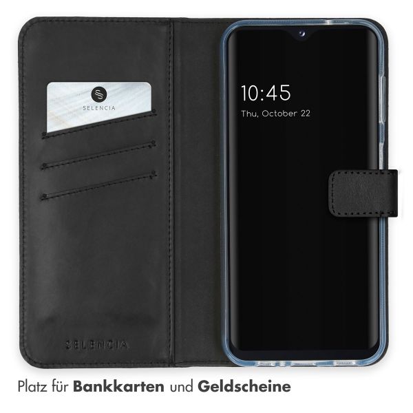 Selencia Echtleder Klapphülle Samsung Galaxy A14 (5G/4G) - Schwarz