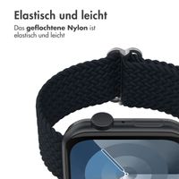 imoshion Gewebtes Nylonarmband für die Apple Watch Series 1 bis 9 / SE (38/40/41 mm) | Series 10 (42 mm) - Dunkelgrau