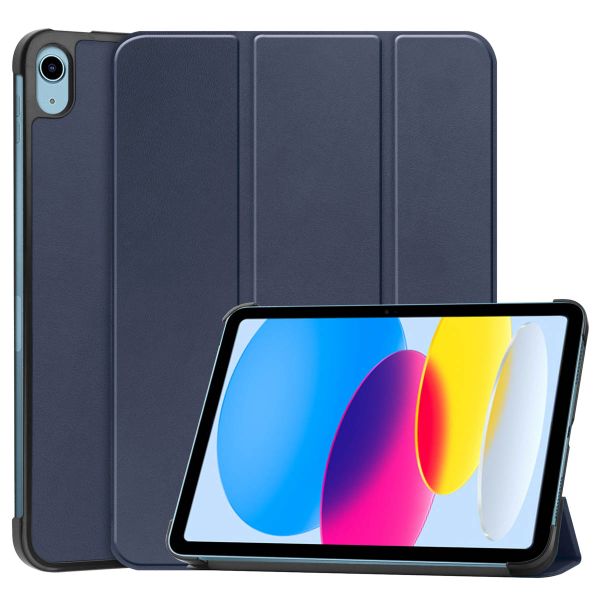 imoshion Trifold Klapphülle für das iPad 10 (2022) 10.9 Zoll - Dunkelblau