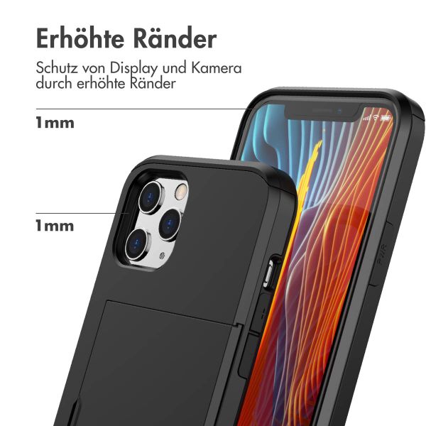 imoshion Backcover mit Kartenfach Apple iPhone 12 (Pro) - Schwarz