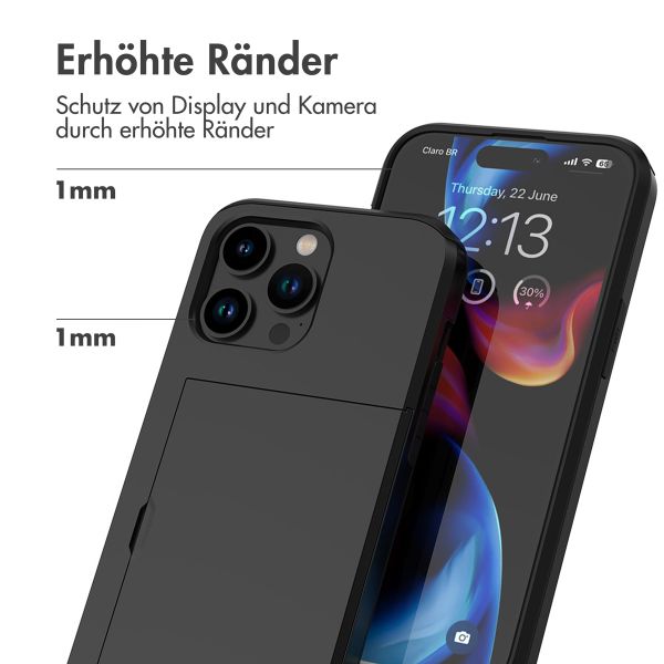 imoshion Backcover mit Kartenfach für das iPhone 15 - Schwarz