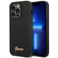 Guess Glitter Flakes Back Cover Apple iPhone 14 Pro - Schwarz