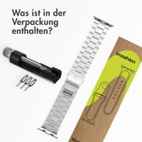 imoshion Edelstahlarmband für das Apple Watch Series 1 bis 10 / SE / Ultra (2) (44/45/46/49 mm) - Silber