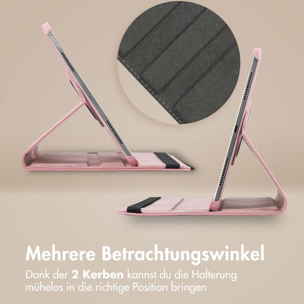 imoshion 360° drehbare Klapphülle Apple iPad Air 11 Zoll (2025) M3 / (2024) M2 / Air 5 (2022) / Air 4 (2020) / Pro 11 (2018/2020) - Rosa