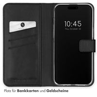 Selencia Echtleder Klapphülle Apple iPhone 15 Pro - Schwarz