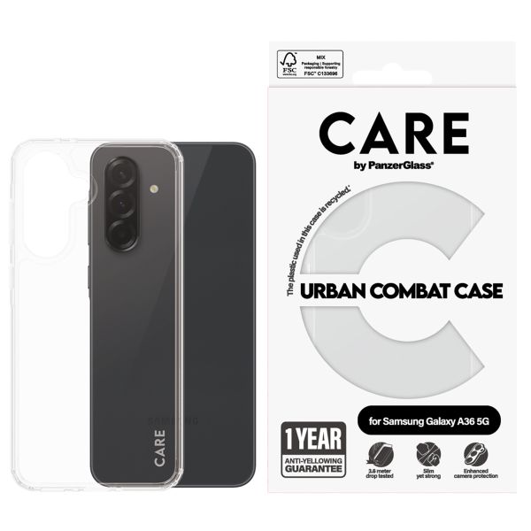 CARE by PanzerGlass Urban Combat Case Samsung Galaxy A36 - Transparent