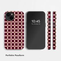 Selencia Vivid Back Cover Apple iPhone 14 - Check This Burgundy