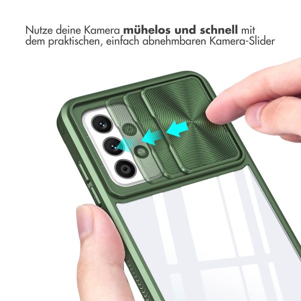 imoshion Back Cover mit Kameraschieber für das Samsung Galaxy A52(s) (5G/4G) - Dunkelgrün